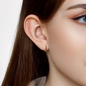 Золотые серьги SOKOLOV 027905 с фианитом 027905 фото